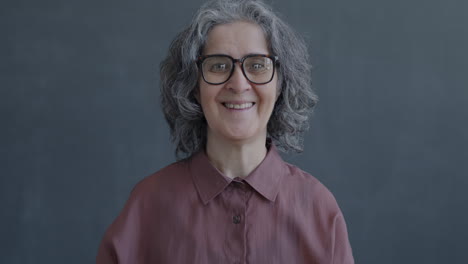 smiling senior woman portrait