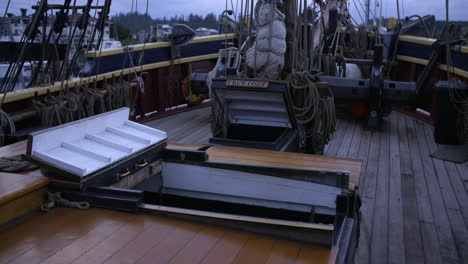 antique sailing ship at dusk