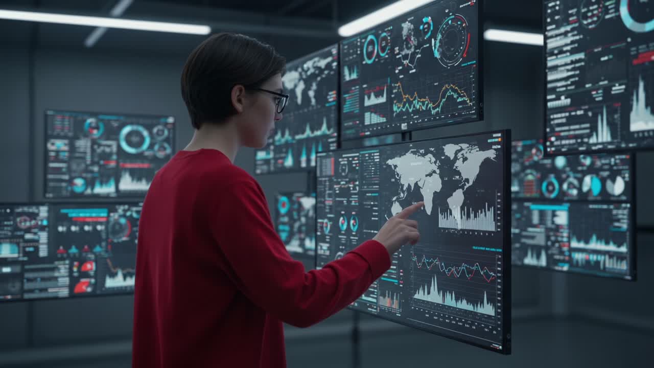 Analyzing Global Data Trends: A Data Scientist Interpreting Insights from Interactive Displays in a Modern Analytics Environment