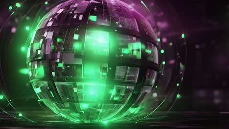 abstract glowing geometric sphere