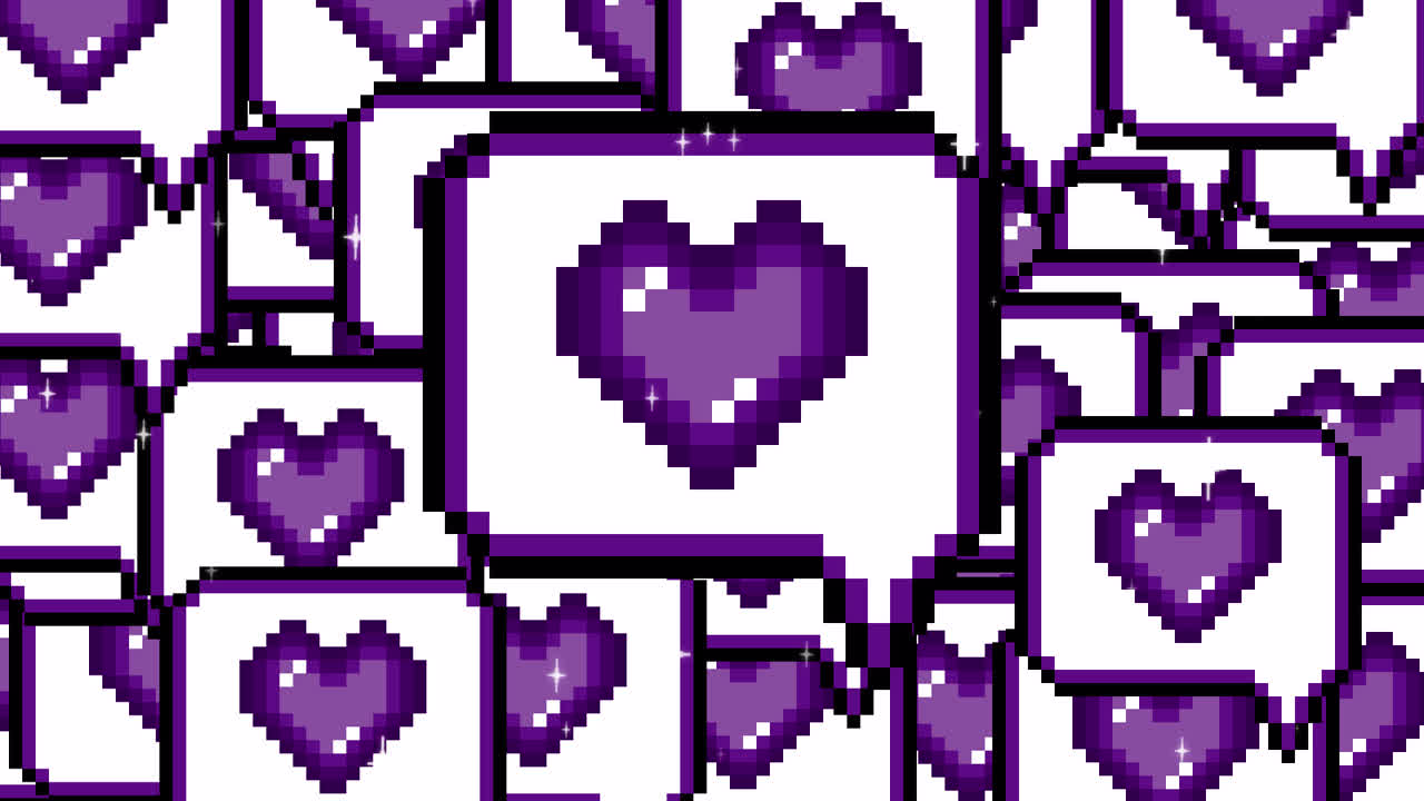 Pixel art pop up speech bubble icon heart Transitions. 1080p - 30 fps - Alpha Channel (6).mov