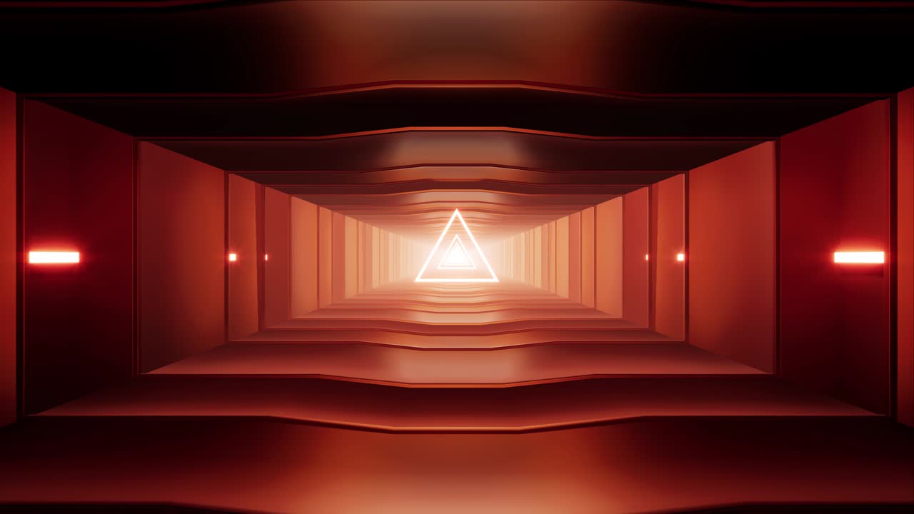 pasaje de ciencia ficción de triángulo rojo naranja