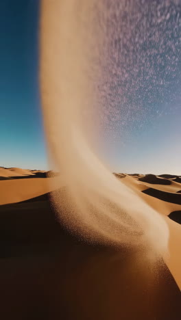 desert sandstorm at sunrise