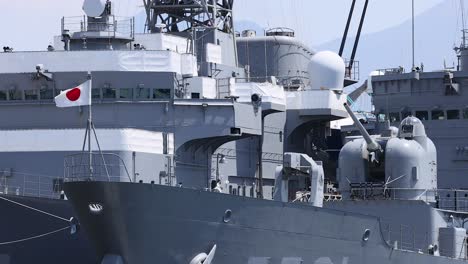 japanese naval ship docked in naples, italy