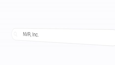 Searching NVR, Inc. on the Search Engine