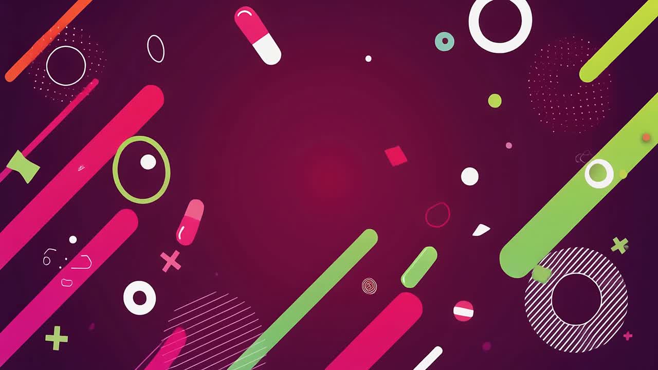 Abstrakt motion graphics baggrund med dynamiske geometriske former