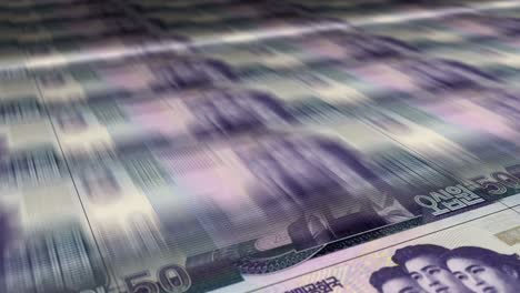 corea del norte ganó papel de dinero imprimiendo bucle sin costuras