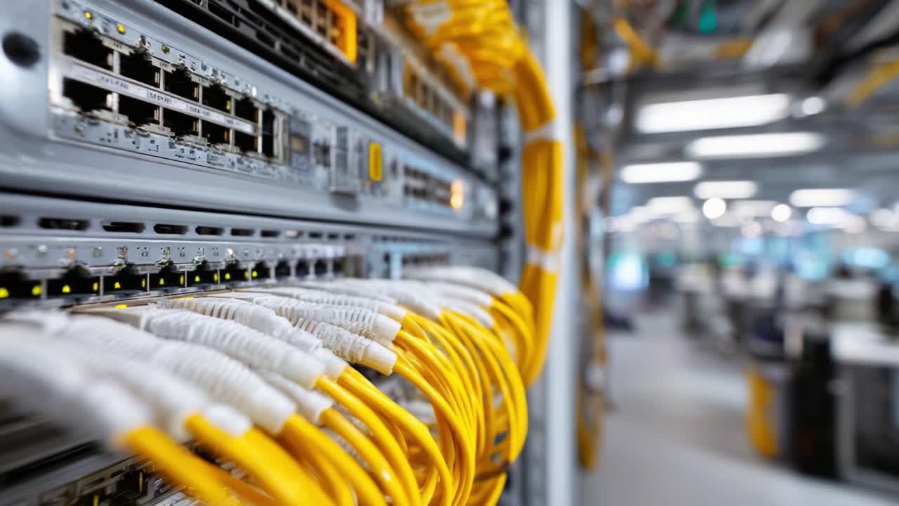 Network Infrastructure: A Close Look at Fiber Optic Cables and Network Switches in a Modern Data Center Environment