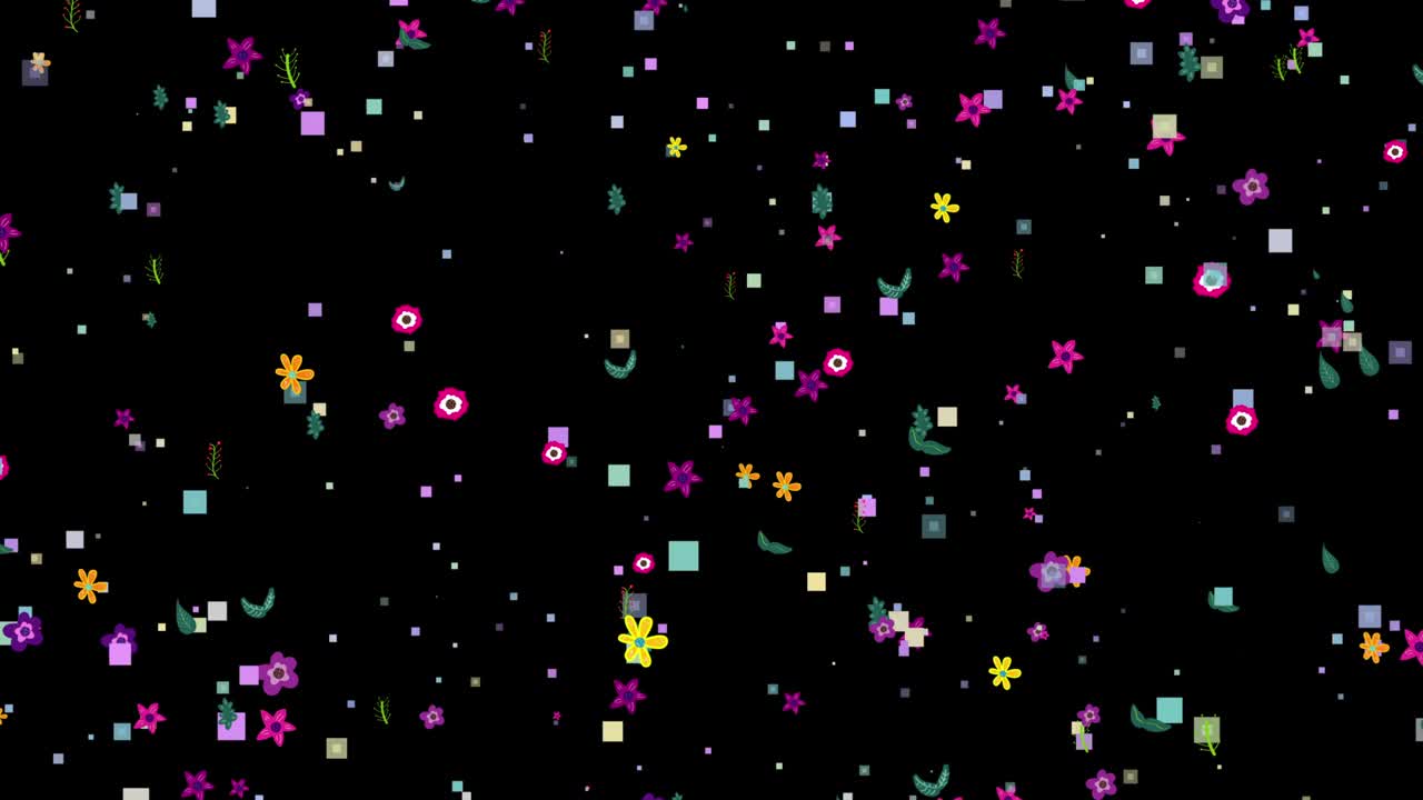 최소한의 아름다운 꽃이 떨어지는 요소 애니메이션