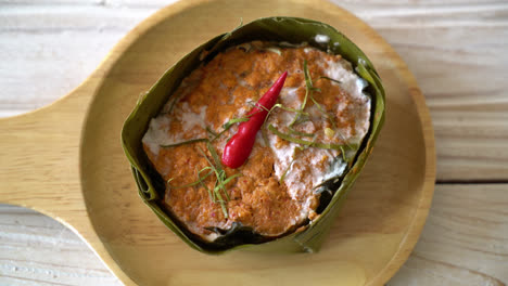 steamed fish with curry paste