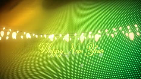 Animation-of-happy-new-year-text-over-green-background