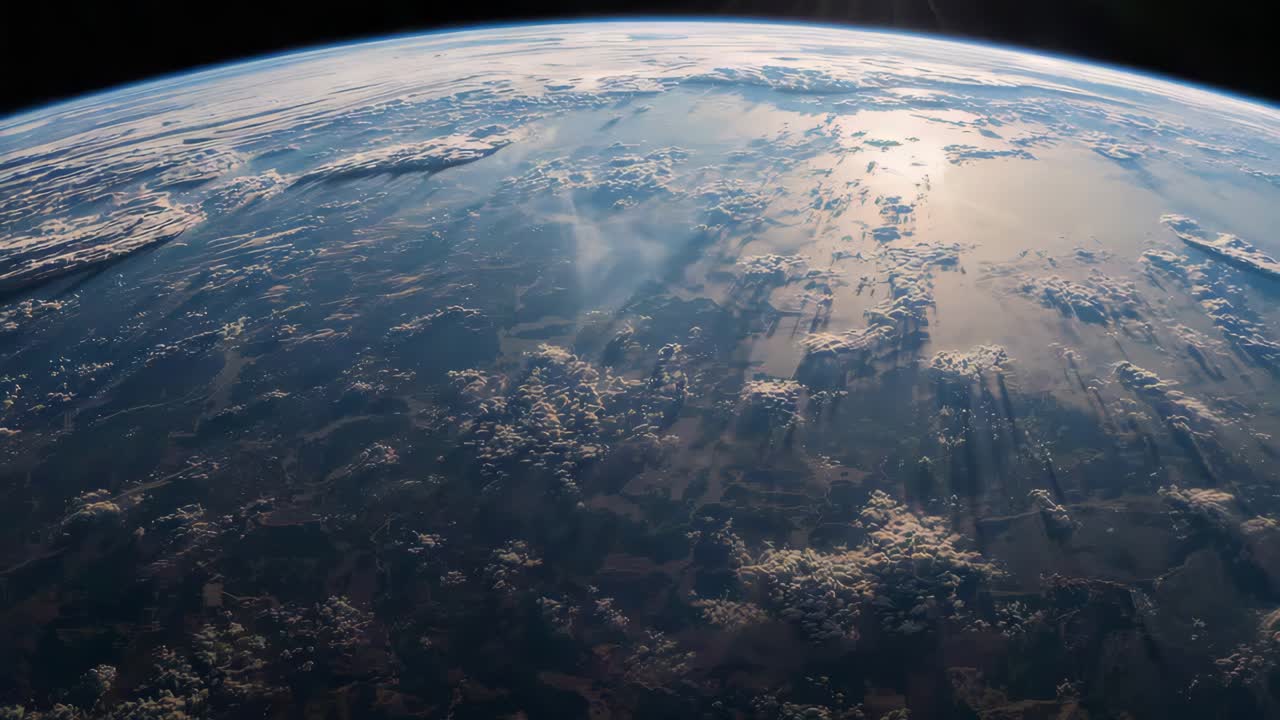 Earth from Space at Sunrise and Night