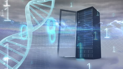 Composition-of-spinning-DNA-and-data-server