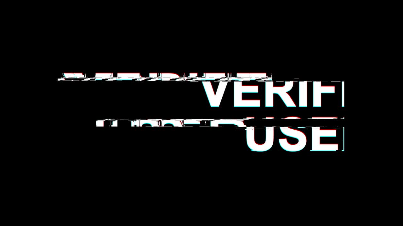 Verified User Glitch Effect Text Digital TV Distortion 4K Loop Animation