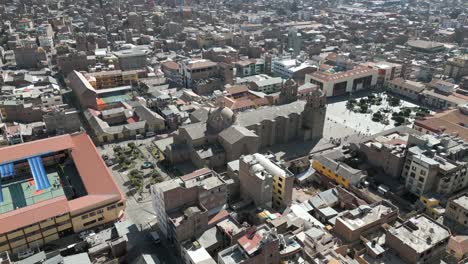 puno, perù, a city at the boarder with bolivia