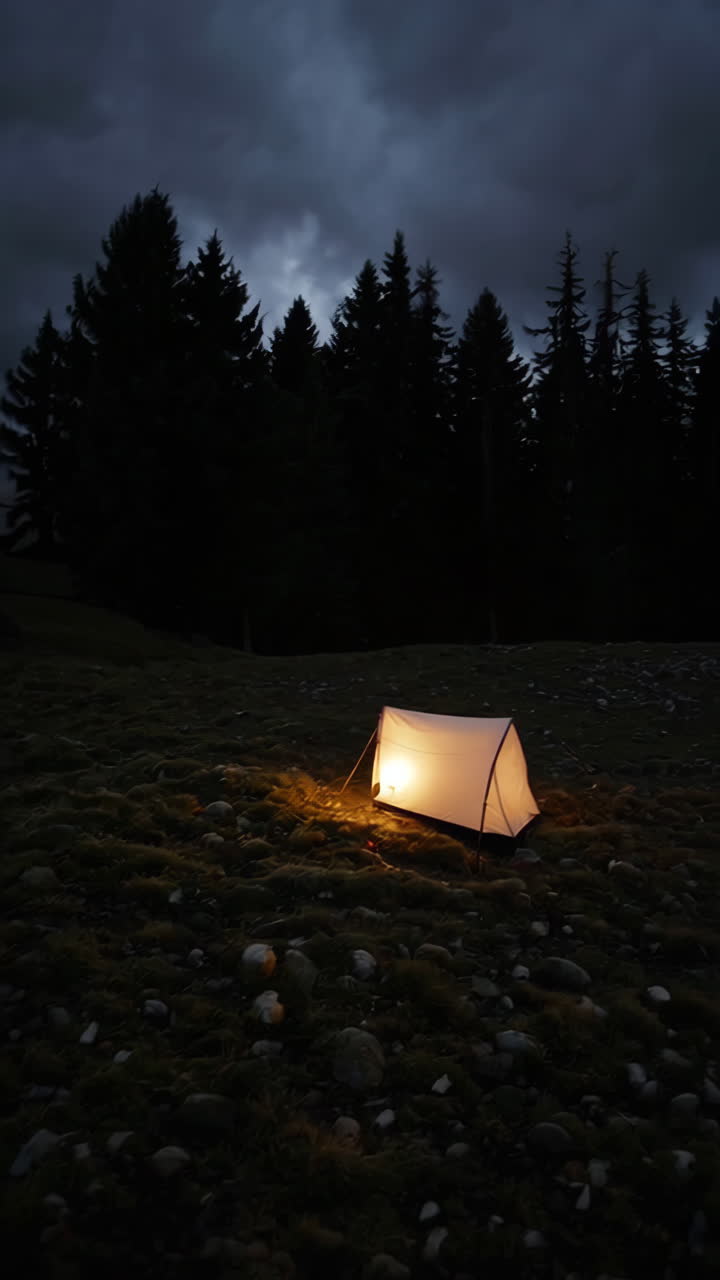 산에서 야영하는 것