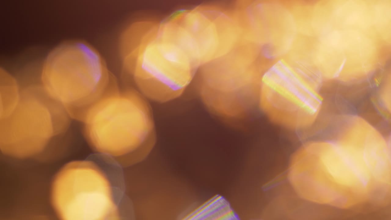 Warm Bokeh Lights Shifting and Glowing Abstract Background