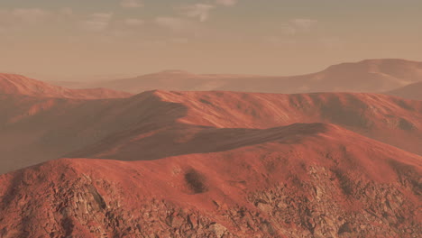 puesta de sol sobre las dunas de arena en el desierto. vista aérea