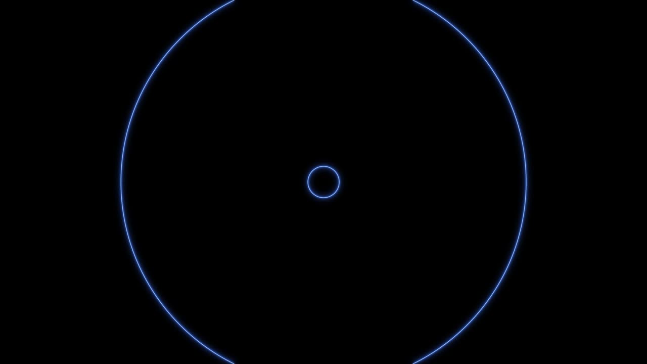 azul estrecho círculo brillante luz onda de energía efecto de superposición bucle
