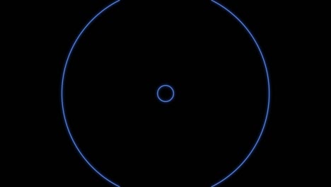 azul estrecho círculo brillante luz onda de energía efecto de superposición bucle