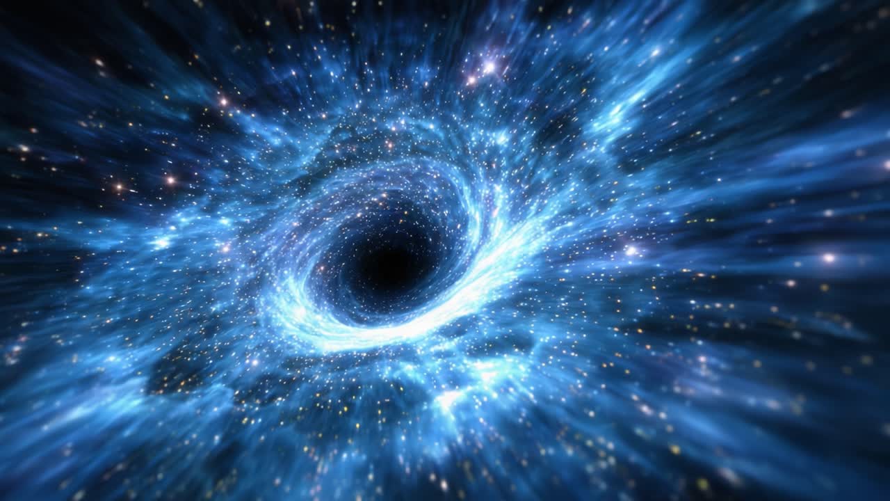 A Breathtaking Journey Through the Cosmos: Engaging with the Mysterious Allure of a Captivating Black Hole Surrounded by a Sea of Stars and Cosmic Wonders