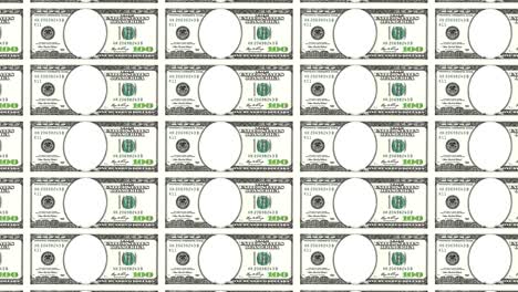 sheet of 100 dollar bill with no face. looped.