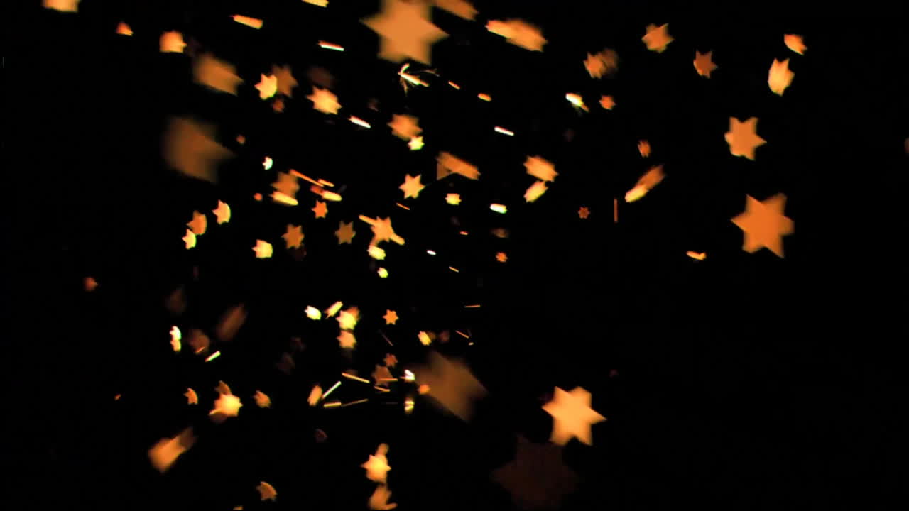 animación de estrellas en movimiento sobre fondo negro