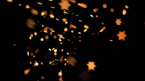 animación de estrellas en movimiento sobre fondo negro