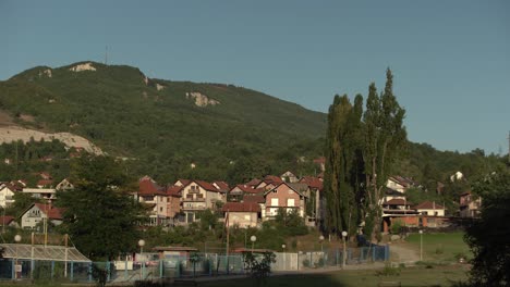 Houses-in-hills-of-bosnia-and-herzegovina-bosnian-nature-and-buildings-footage