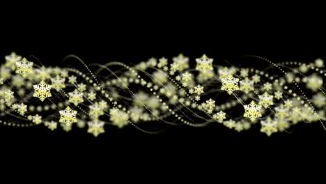 copo de nieve, animación de nieve y fibras, fondo conceptual de navidad, renderización, bucle