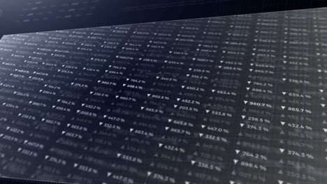 stock financial market data, columns of numbers. animated opening video 3d.