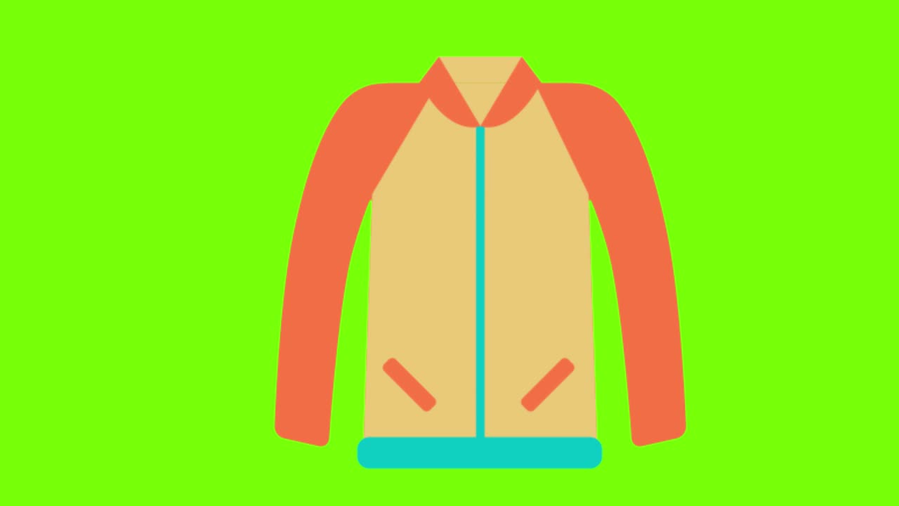 animación de la capucha en un fondo de pantalla verde