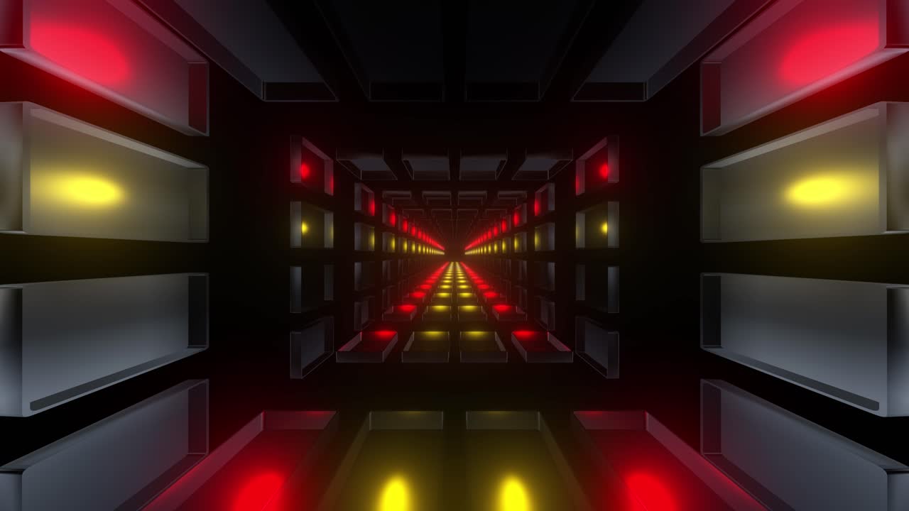 추상적인 네온 터널