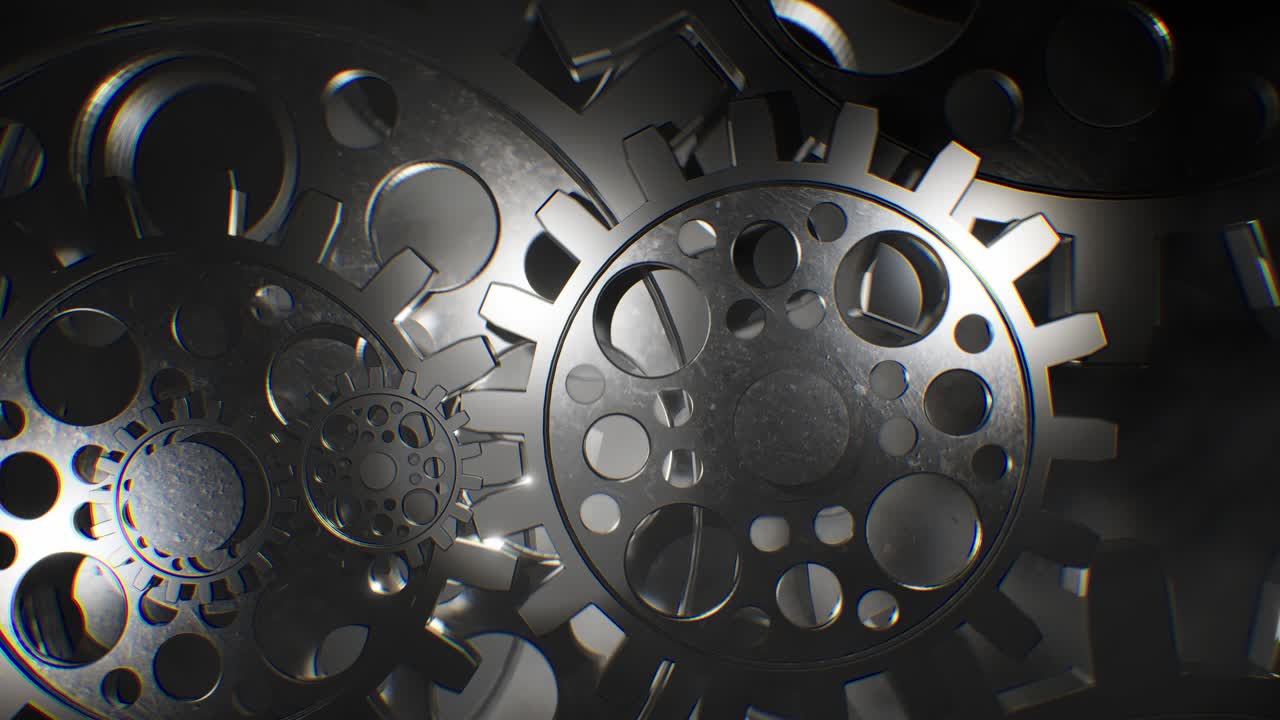 Gears And Cogs Rotating