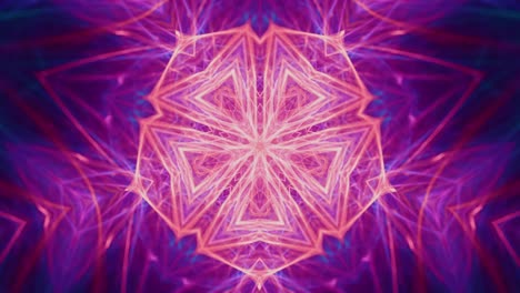 Hipnótica-Estrella-Cósmica-Supernova-Mandala-De-Caleidoscopio-De-Bucle-Continuo,-Energía-Abstracta-Túnel-Núcleo-Trance-Música-Fondo-éxtasis,-Música-Vj-Latidos-De-Pulso-Visual