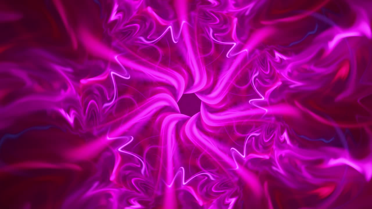 kaleidoscope floral fractal abstract - rose pink bliss - looping sin costuras música vj colorido caótico streaming telón de fondo arte