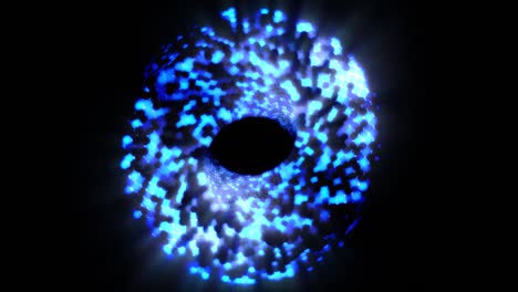 esferas de bucle de anillo brillantes abstractas girando en forma de prisma de mobius - animación de fondo de movimiento de bucle sin costuras de 4k