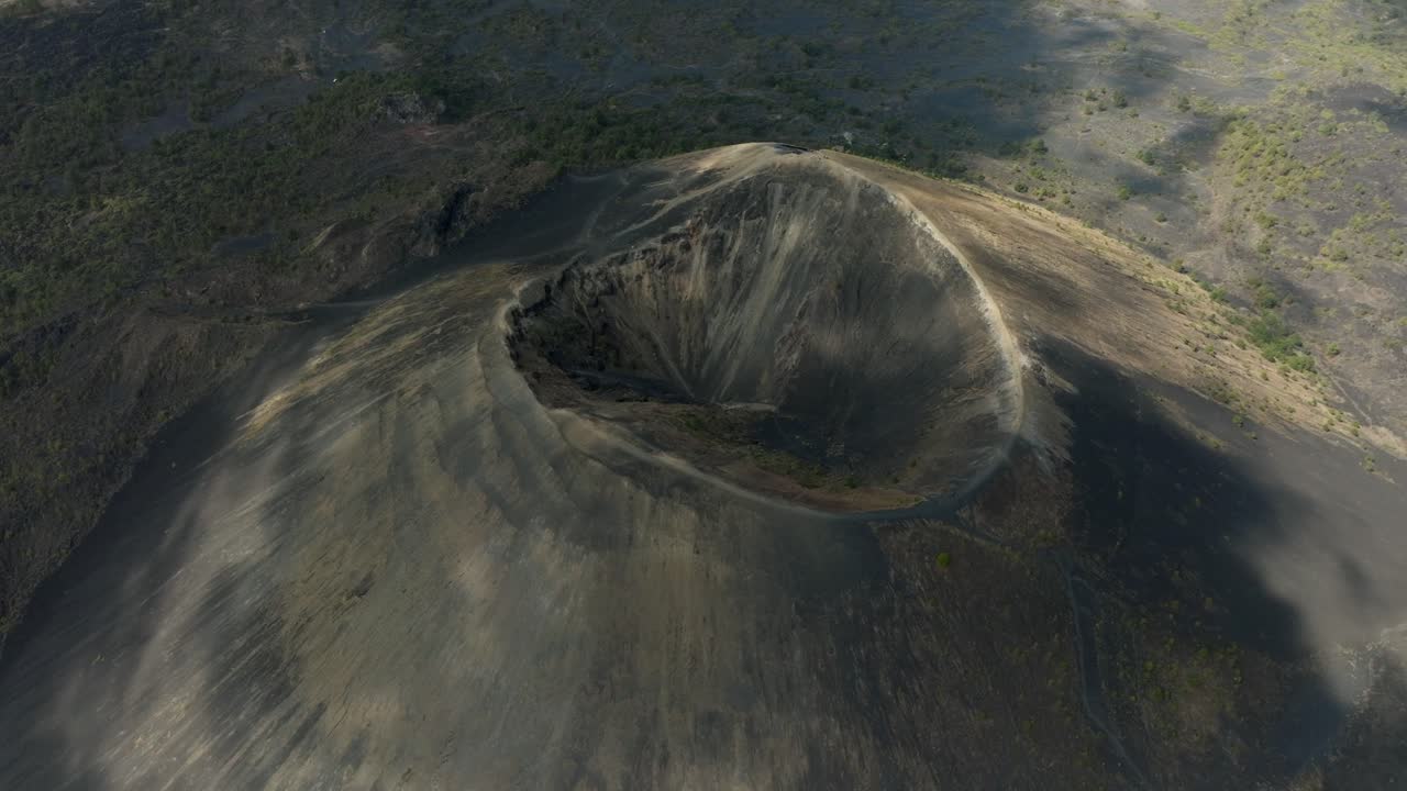 Aerial view reveals dramatic details inside the crater of Parícutin Volcano in Michoacán, Mexico