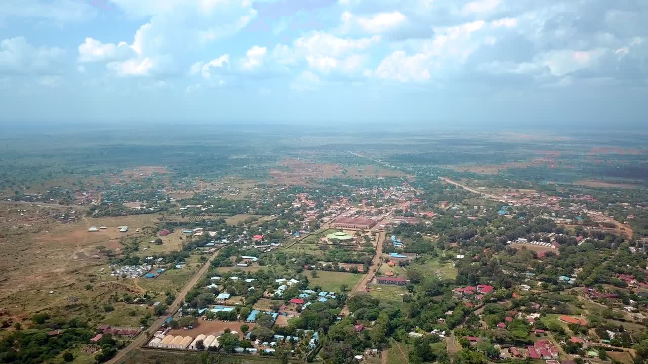 Panoramic View Of Moroto Town, Uganda, Africa - Drone Shot