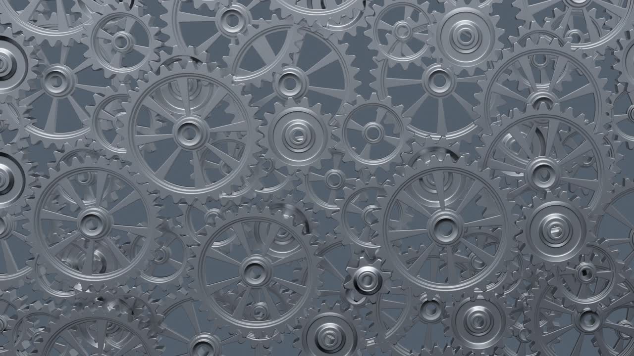 un montón de engranajes están girando
