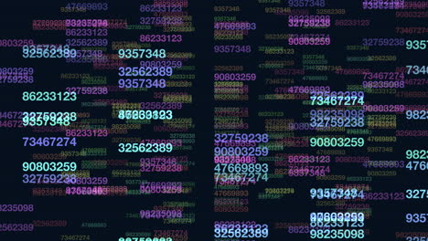 Colorful grid of numbers forms complex pattern