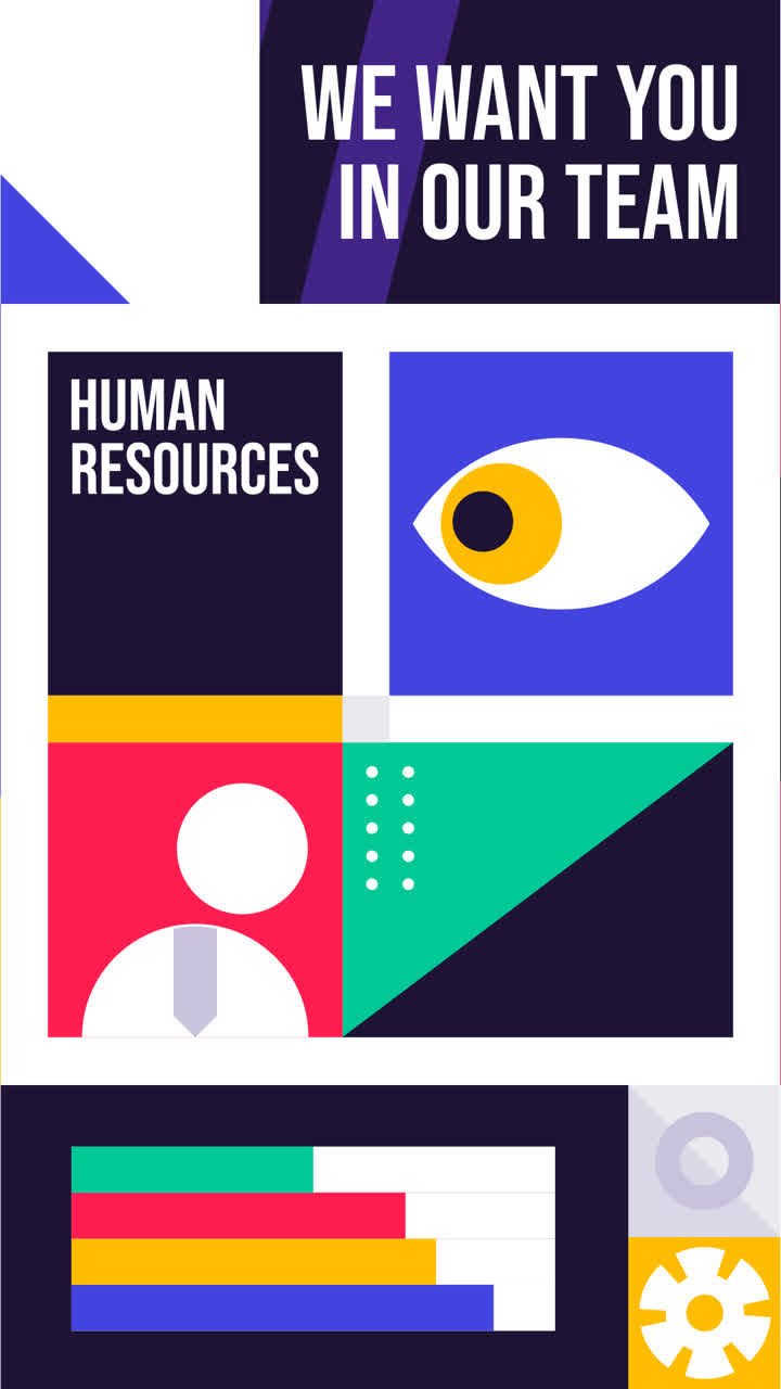 Motion Graphic of Flat design human resources instagram stories