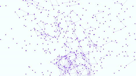 Líneas-Y-Puntos-Púrpuras-Conectados-En-Formas-Geométricas-Sin-Fisuras-En-Gradiente-Blanco