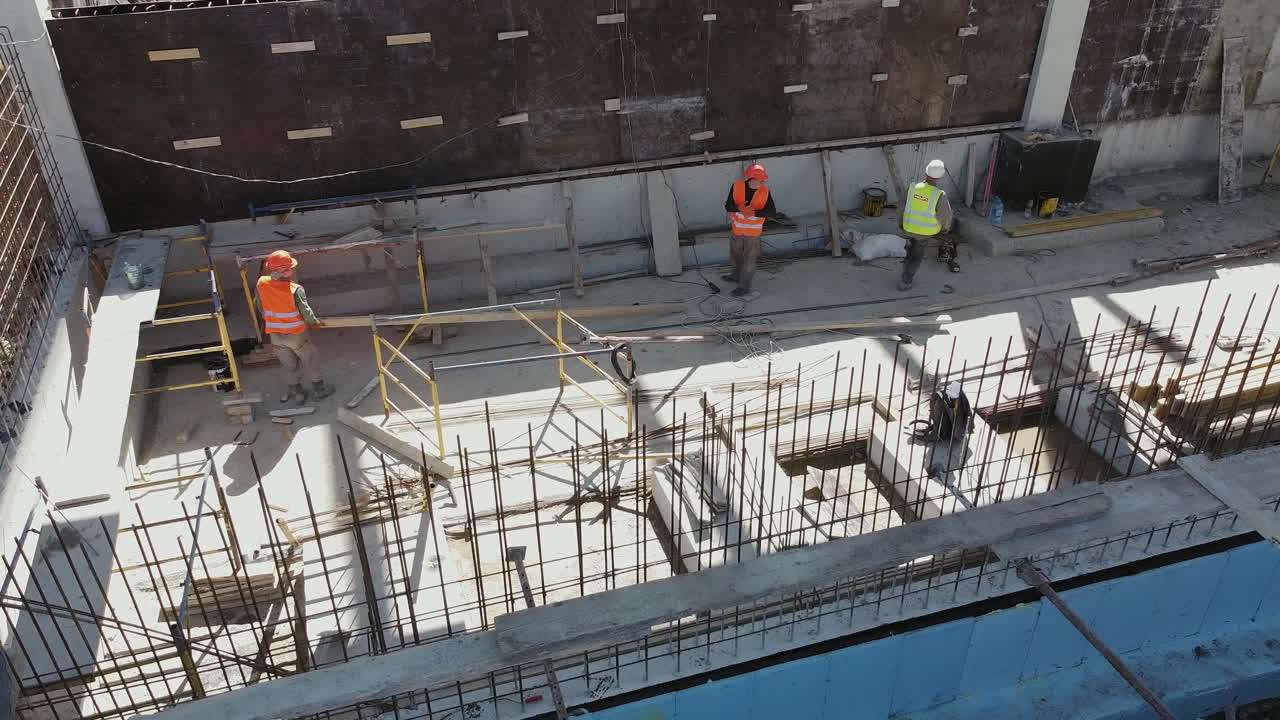 vista aérea del sitio de construcción