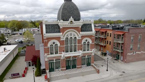 tibbits historic opera house in coldwater, michigan with drone video moving up