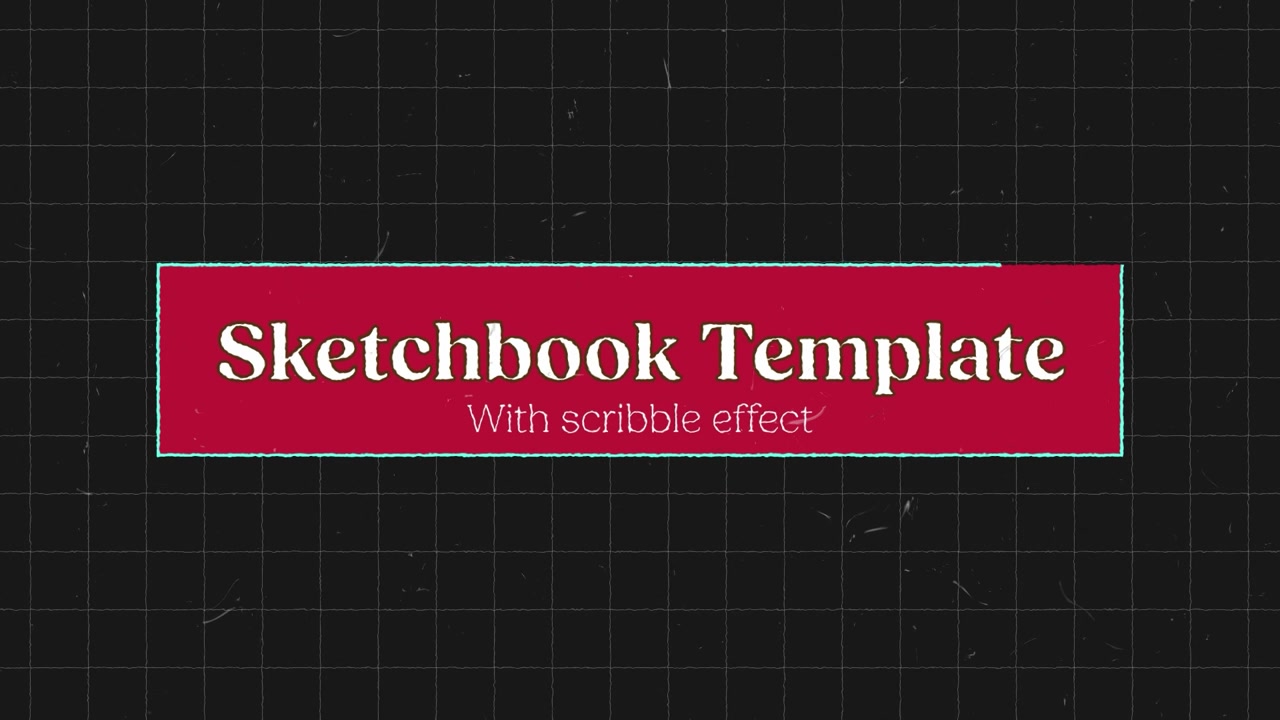 Animated Sketchbook Template with Scribble Effects and Customizable Text