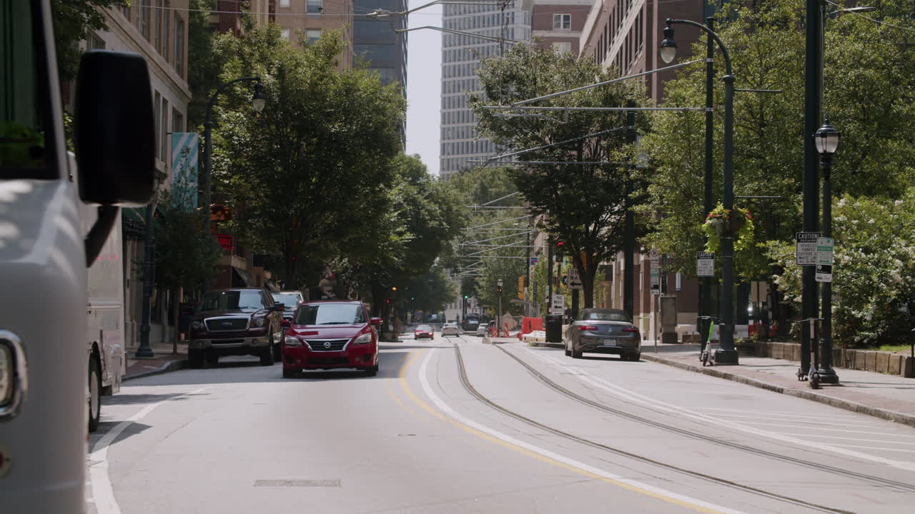 City Street with Streetcar Tracks