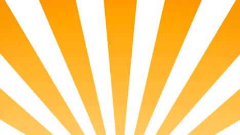 radial rising sun burst loop geometric motion background orange and white
