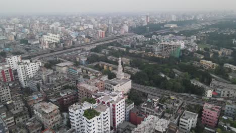 aerial view of khilgaon dhaka cityscape