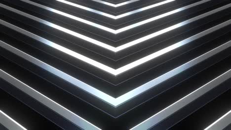 abstract geometric metal background with lighting